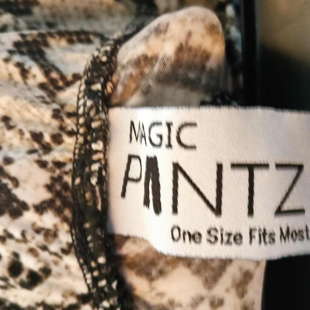 Euc Stylish "Magic Pants" Python Print Palazzo Pa… - image 7